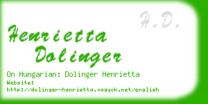 henrietta dolinger business card